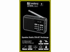 Sandberg Speaker Radio FM BT Recharge