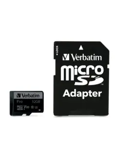 Memorijska kartica Verbatim #47041 micro SDHC 32GB Pro U3, V30, Class10 + Adapter