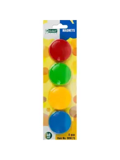 Magnet 40mm D.RECT sortirane boje 4/1 blister 24034