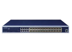 Planet L2 24-port 100 1000X SFP 8-port Shared TP Managed Switch Redundant AC DC Power