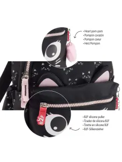 Ruksak mini Miquelrius Back2Fun 2 odjeljka kitten crni 5L MR19364