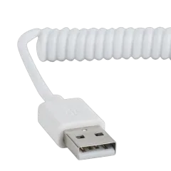 Gembird Coiled Micro-USB cable, 1.8m, white