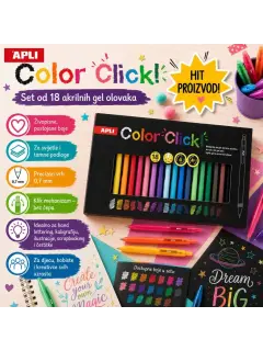 Set klik kemijskih olovaka Apli u 18 boja 20642