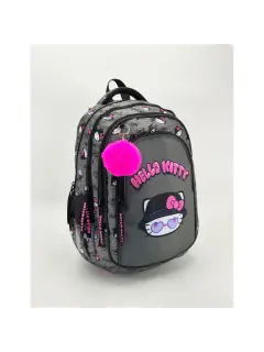 Ruksak školski St.Right Hello Kitty 16" sivi