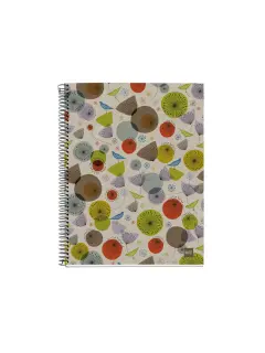 Kolegij blok Miquelrius A5 80g 120L spiralni crte Recycled cardboard ecobirds MR2963