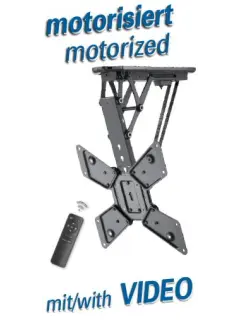Transmedia Motorized Folding Suspension Bracket for LCD Monitor 23"-55" Black