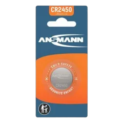 Ansmann Lithium Coin cell CR2450 1pcs blister packaging