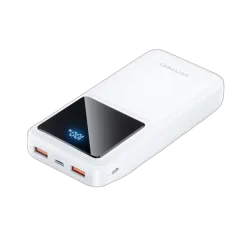 Vention 20000mAh Power Bank (Micro-USB USB-C USB-A USB-A) 22.5W, White, LED Display