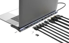 Manhattan docking USB-C 12-in-1 Triple Monitor 4K