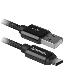 USB kabel Defender USB09-03T PRO, TypeA-TypeC, 1m, crni