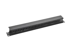 NaviaTec vodilica kablova 19" s poklopcem, 1U horizontalna, crna