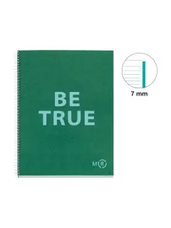 Kolegij blok Miquelrius A4 90g 80L spiralni crte Recycled cardboard be eco emerald MR46888
