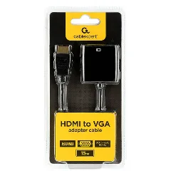 Gembird HDMI to VGA adapter cable, single port, black