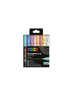 Uni pak marker Posca pc-1m pastelne boje 8/1 kartonsko pak.