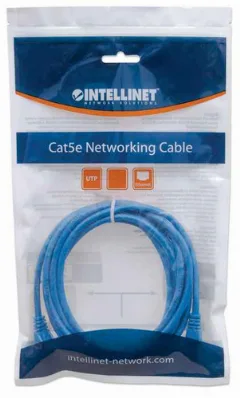 Intellinet Cat6, CCA, U/UTP, PVC, RJ45, 5m, plavi