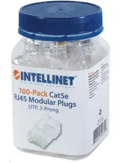 Intellinet konektor, UTP, CAT5e, RJ45, 100 kom