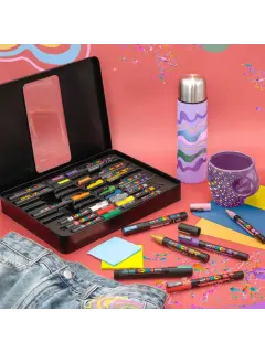 Marker Uni gift set Posca u metalnoj kutiji (mix pc-1m/ pc-3m/pc-5m) groovy colours 20/1 302422188