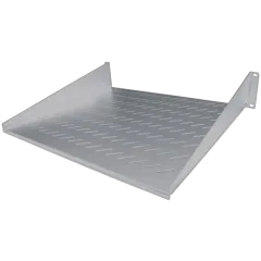 NaviaTec 19" polica za otvoreni mrežni ormar, 443 mm, 2U, dvostrana, crna