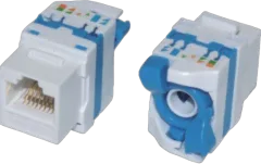 Masterlan self-tapping keystone UTP Cat.5e, white, rear terminal block