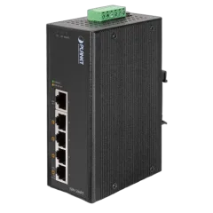 Planet Industrial 5-Port (5x 100Mbps RJ45 w 4 POE ports) Switch, (-40~75C) unmanaged