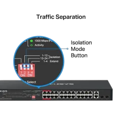 Mercusys 28-Port Gigabit Rackmount Switch with 24-Port PoE