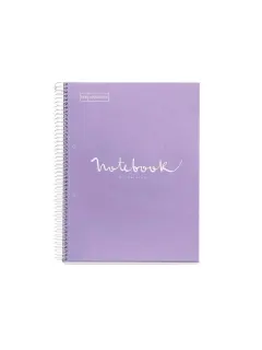 Kolegij blok Miquelrius A4 90g 80L spiralni kocke Extra rigid cardboard emotions lavender MR46055