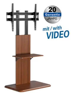 Transmedia Pedestal for Flat Screens, 37“ - 75“ up to 40kg, black PVC Veneer
