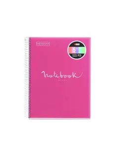 Kolegij blok Miquelrius A5 90g 120L spiralni kocke Polypropylene emotions pink MR46105
