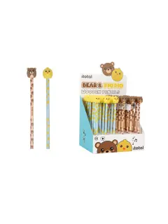 Olovka grafitna iTotal Cute animals medo+pilić 36/1 sortirano XL2308K