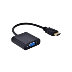 Gembird HDMI to VGA and audio adapter cable, single port, black 1,8m