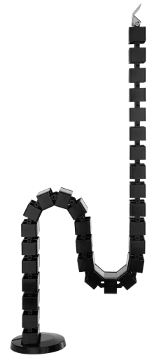 Transmedia Flexible Cable Management with clamp, Black