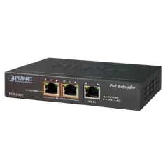 Planet 1-Port 802.3at 30w PoE to 2-Port 802.3af at Gigabit PoE Extender