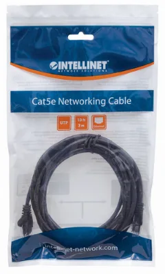 Intellinet Cat6, CCA, U/UTP, PVC, RJ45,15m, crni
