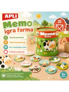 Društvena igra Memo igra Apli Farma 20401