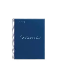 Kolegij blok Miquelrius A4 90g 80L spiralni kocke polypropylene emotions navy MR46057