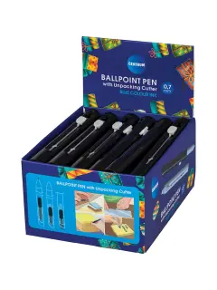 Kemijska olovka Centrum 2in1 s integriranim skalpelom (plavi ispis, 0,7mm) 24/1 83536