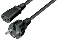 Transmedia Power Cable CEE 7 7 plug - IEC 320 C13 Jack 2,0 m