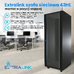 Extralink Floor Cabinet 42U, 800x1000, Black