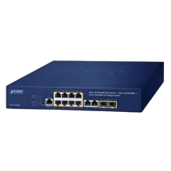 Planet 8-Port 10 100 1000T 802.3at PoE 2-Port 10 100 1000T 2-Port 100 1000X SFP Managed Switch