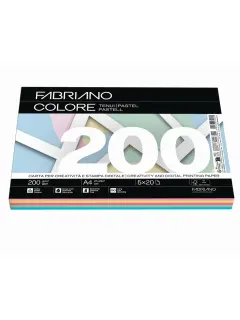 Papir Fabriano Colore A4/200g miješani pastel 100L 19100819