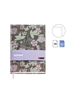 Notes Miquelrius A5 Golden Jazmine Cvjetna tkanina 96L 80g/m2 čista MR8305