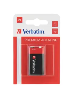 Baterije Verbatim #49924 alkalne 9V 6LR61, 1/1