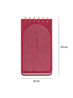 Blok Miquelrius 90x160mm Highland Days spirala gore Crveni baršun 70L 80g/m2 crte MR7773