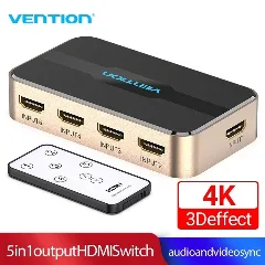 Vention HDMI Switch 5 In 1 Out Gold