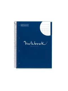 Kolegij blok Miquelrius A4 90g 80L spiralni kocke Extra rigid cardboard emotions navy MR46046