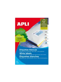 Naljepnica Apli 105x148mm bijela 100L 1280