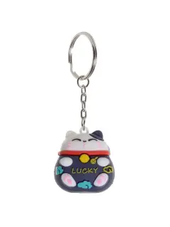 Privjesak za ključeve Puckator 3D PVC Maneki Neko mačka za sreću sortirano KEY255