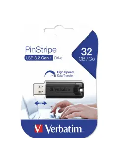 USB stick Verbatim 3.2 Gen1 #49317 32GB Pinstripe, crni
