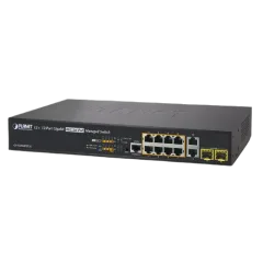 Planet 8-Port HP POE Gigabit 2x 1G SFP 2P GbE L2 Managed Switch