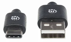 Manhattan kabel USB 2.0 Type-A to Type-C, 3m, crni